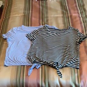 American Eagle 2 Tie-Front Tops Size Women’s M